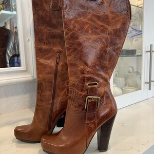 Brown Leather Women's Boots Jessica Simpson